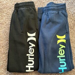 Hurley Kids' Black and Navy Joggers